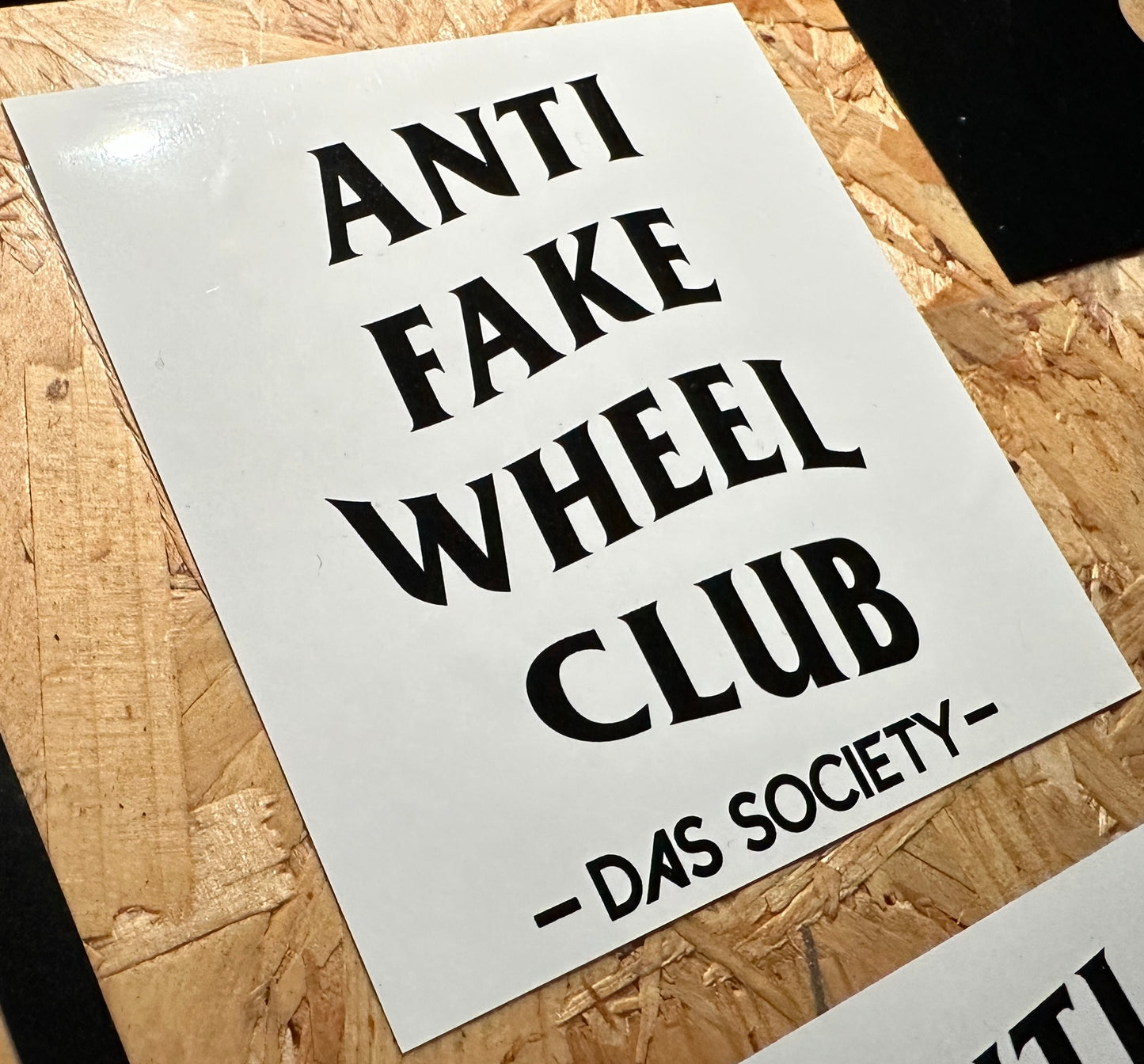 Anti Fake Wheel Club Sticker