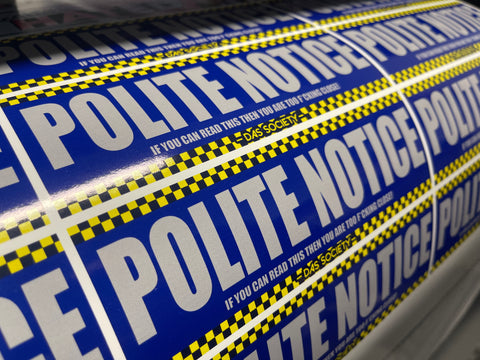 Polite Notice Slap Sticker